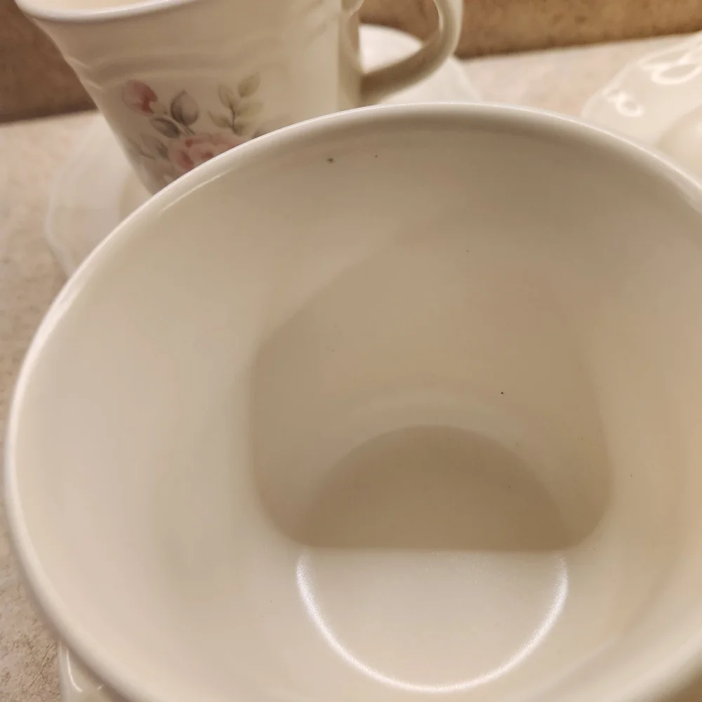 Pfaltzgraff White and Pink Floral Mug Set Of 3 - Picture 6 of 13